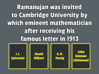 Round1: Life of Srinivasa Ramanujan