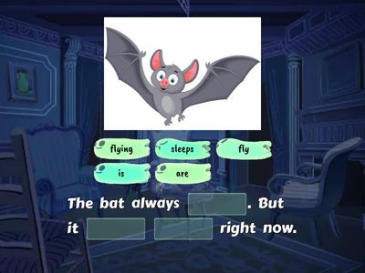 Present Simple vs Present Continuous Halloween for kids