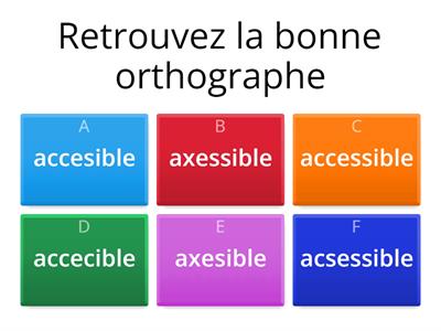 TEST ORTHOGRAPHE ET CONJUGAISON