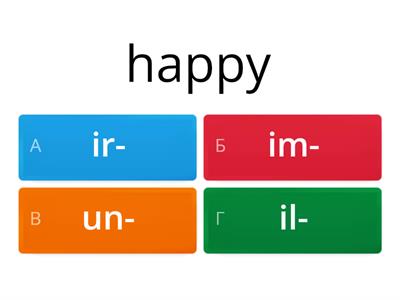 U3 Gateway B1 Neg Adj Prefixes Un- in- im- ir- il-