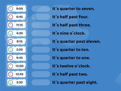 Time - quarter hour 4th