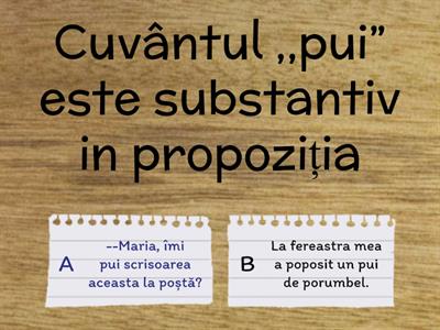 Substantivul - evaluare 1