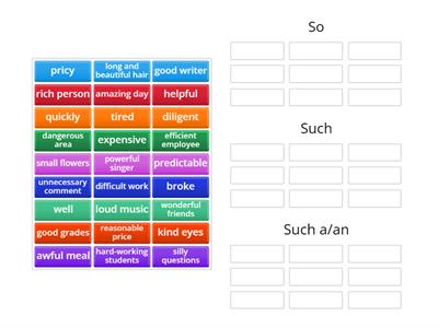 So/Such/Such a/an ?