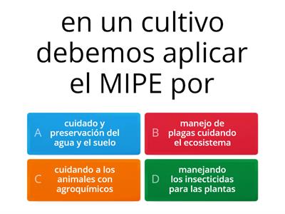 El MIPE Y LAS PLAGAS