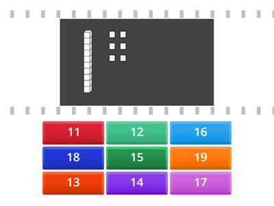Base Ten Teen Match Up