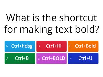 Google Docs Shortcut Quiz