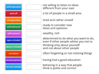 Roadmap B2 U10C compound adjectives