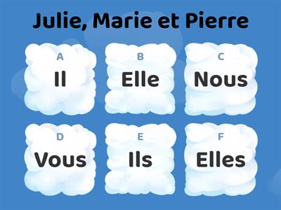 Quiz - Les pronoms sujets (1)