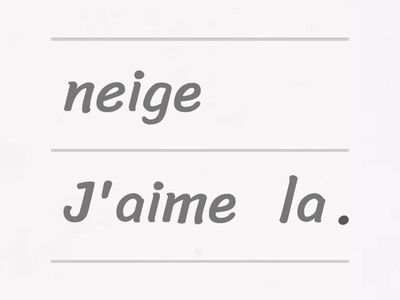 Phrases de base avec le verbe Aimer