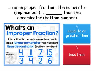 Improper Fractions