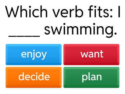 Verb Patterns with -ing Form