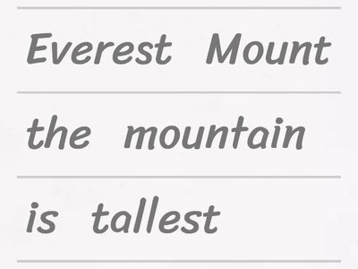 Comparative and superlative 