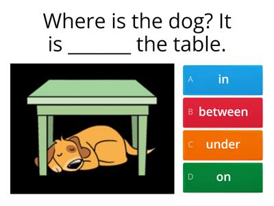 Prepositions of place