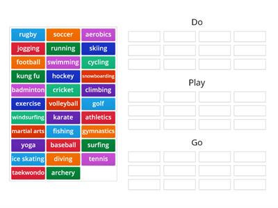 sport collocations