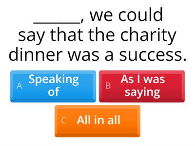 ADV Discourse Markers: Adverbs - Review