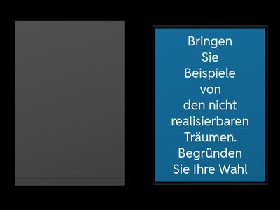 Über Wünsche und Träume diskutieren