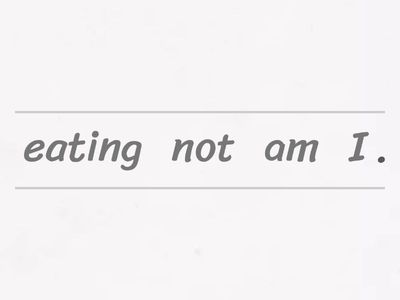 Presente contínuo forma negativa