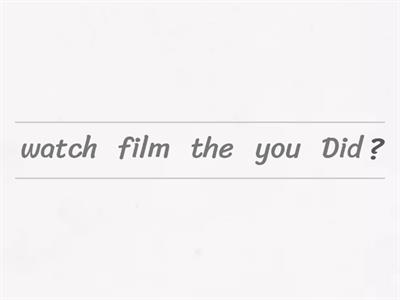 Simple past - interrogative form
