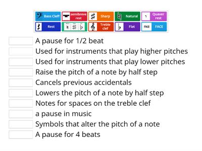  Accidentals Clefs and rests.