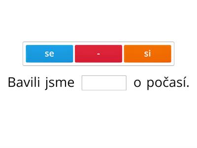 B1: Zvratná / reflexivní slovesa: SE/SI