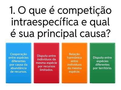 relações ecológicas intraespecíficas