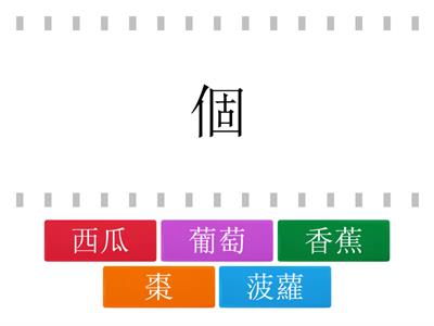 Measure Words量詞 - Fruits水果