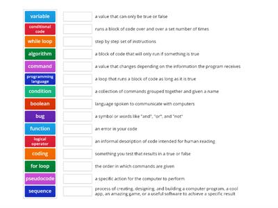 Coding Vocabulary