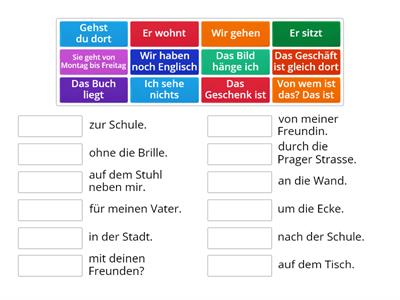 Präpositionen mit Dativ oder Akkusativ