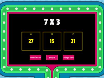 Tablas de multiplicar