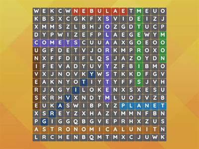 Solar System Word Find