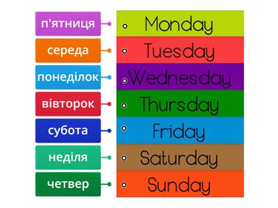 Days of the week