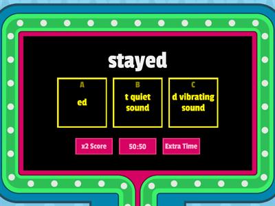 5.4  Suffix Sounds Game show quiz