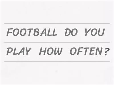 Present simple - interrogative form