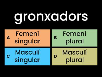 El nom: gènere i nombre