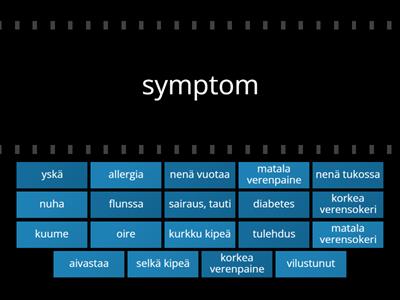 Tavallisia sairauksia (Hoitajan sanastomateriaalia, kappale 5)