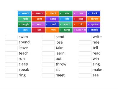 Неправильные глаголы 