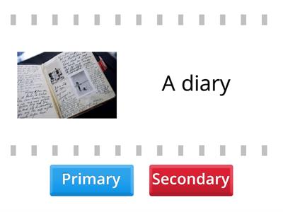 Primary and Secondary Sources