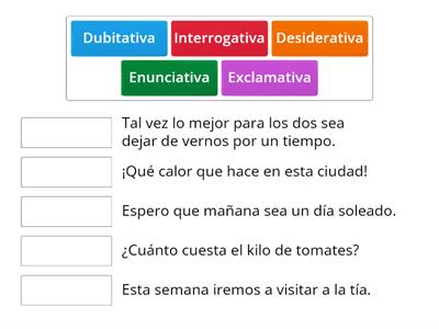 Clases de oraciones 