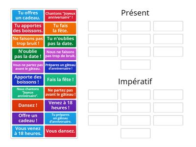 Présent OU Impératif ?