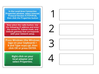 Assigning Static IP address