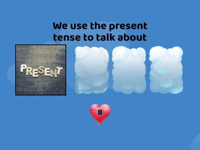 The present tense endings 