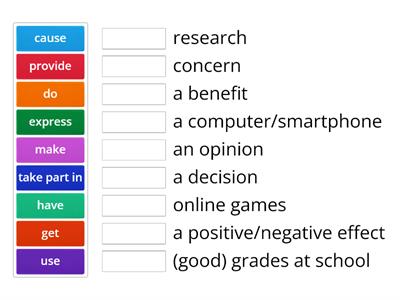 Video games and health Collocations