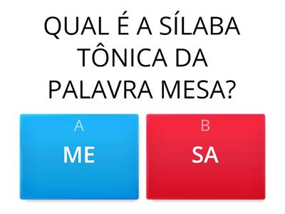 SÍLABA TÔNICA 3º ANO