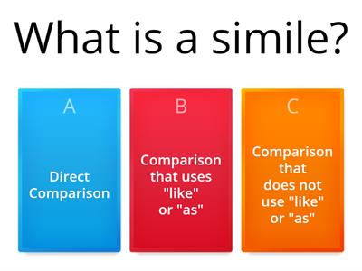 Simile & Metaphor - Knowledge Check (4Qs)