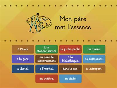 F2 les endroits en ville & les activités