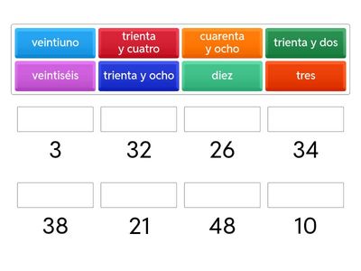 Spanish numbers 1 - 50