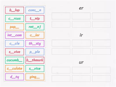 Wilson 8.3 (er, ir, ur)