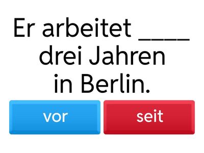 Präpositionen seit-vor