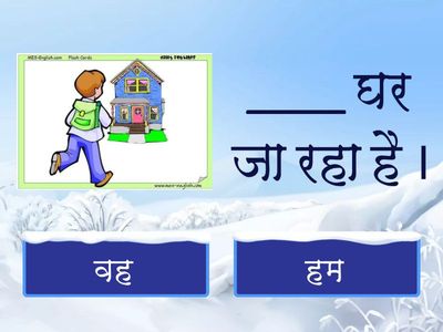 सही सर्वनाम चुनें 