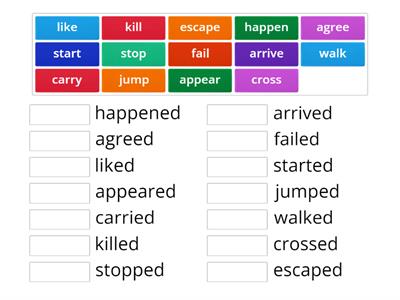 past simple, regular verbs